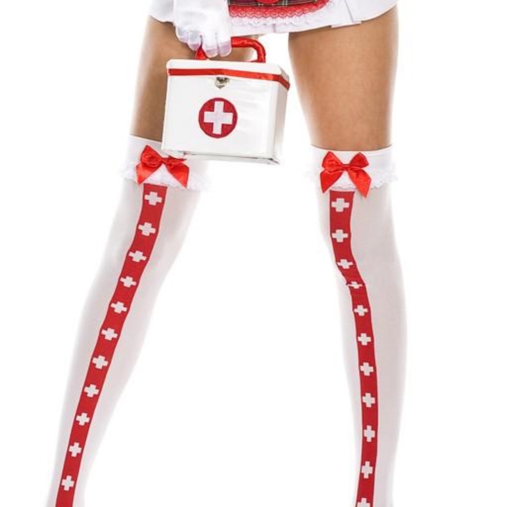 NURSE STYLE THIGH HIGH